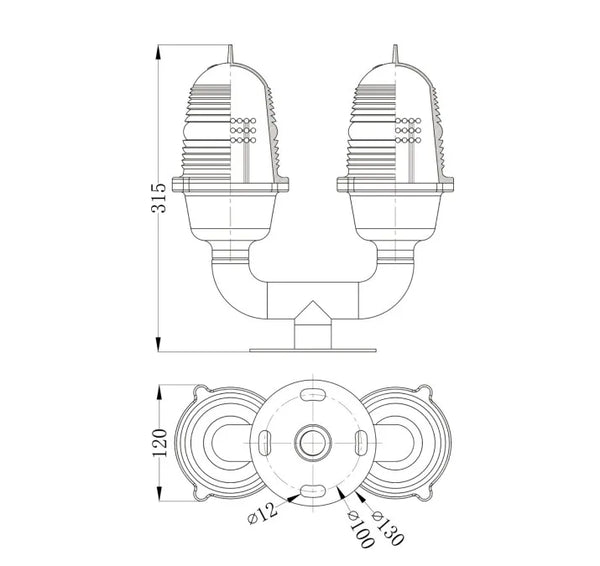 Low Intensity Double Aviation Obstruction Light