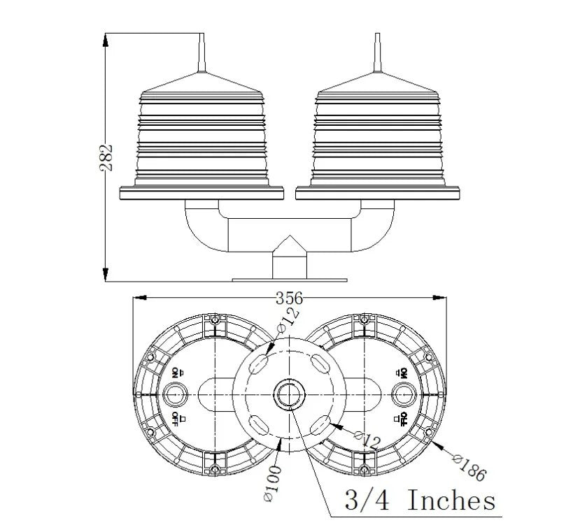 JW-LSTDualSolarPoweredAviationObstacleLightForTowerBuilding_drawing